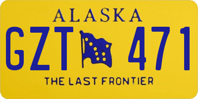 AK license plate GZT471