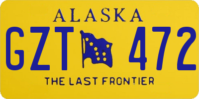 AK license plate GZT472