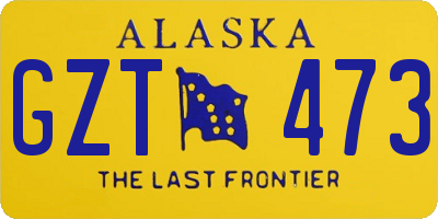 AK license plate GZT473