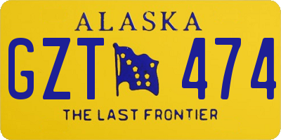 AK license plate GZT474