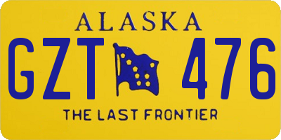 AK license plate GZT476