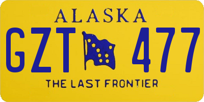 AK license plate GZT477