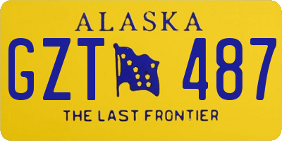 AK license plate GZT487