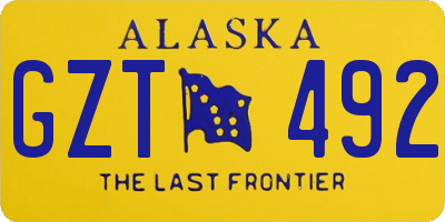 AK license plate GZT492