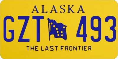 AK license plate GZT493