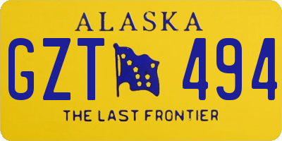 AK license plate GZT494