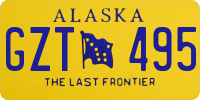 AK license plate GZT495