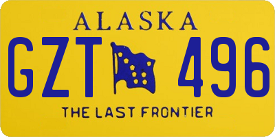 AK license plate GZT496