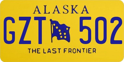 AK license plate GZT502