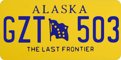 AK license plate GZT503