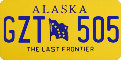 AK license plate GZT505