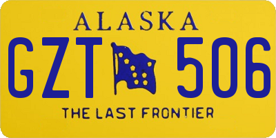 AK license plate GZT506