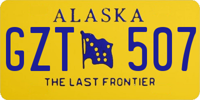 AK license plate GZT507