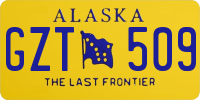 AK license plate GZT509