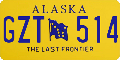 AK license plate GZT514