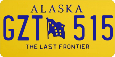 AK license plate GZT515