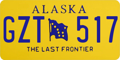 AK license plate GZT517