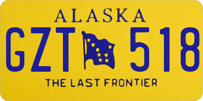 AK license plate GZT518