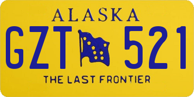 AK license plate GZT521