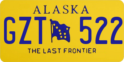 AK license plate GZT522