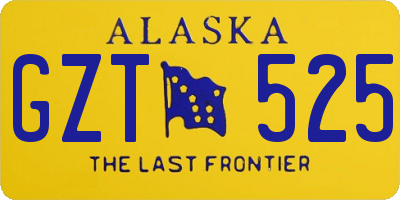 AK license plate GZT525