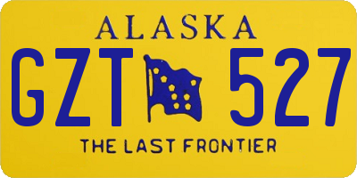 AK license plate GZT527