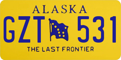 AK license plate GZT531