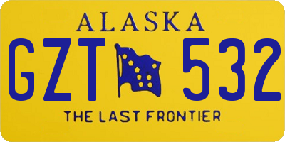 AK license plate GZT532