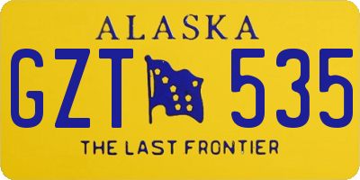 AK license plate GZT535