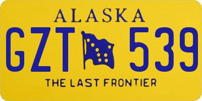 AK license plate GZT539