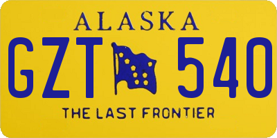 AK license plate GZT540