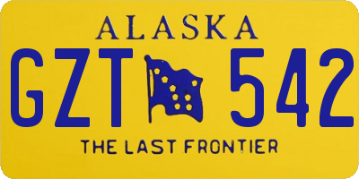 AK license plate GZT542