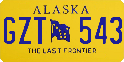 AK license plate GZT543