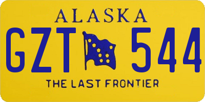 AK license plate GZT544