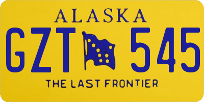 AK license plate GZT545