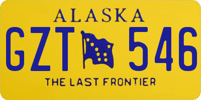 AK license plate GZT546