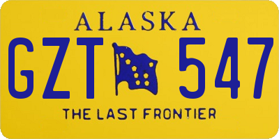 AK license plate GZT547