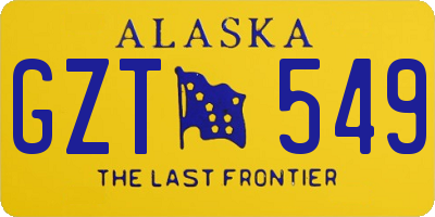 AK license plate GZT549