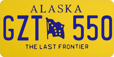 AK license plate GZT550