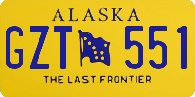 AK license plate GZT551