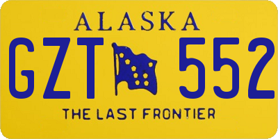 AK license plate GZT552