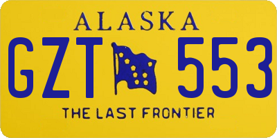 AK license plate GZT553