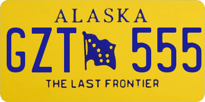 AK license plate GZT555