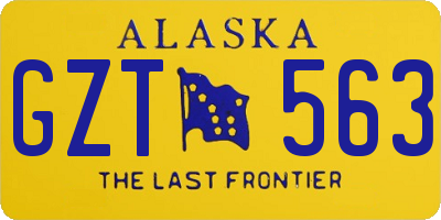 AK license plate GZT563