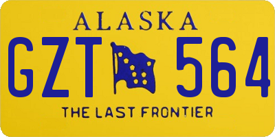 AK license plate GZT564