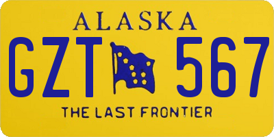 AK license plate GZT567