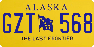 AK license plate GZT568