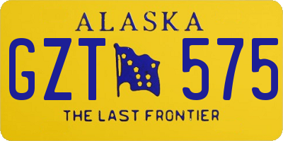 AK license plate GZT575