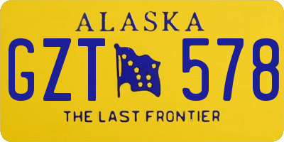 AK license plate GZT578