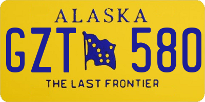 AK license plate GZT580